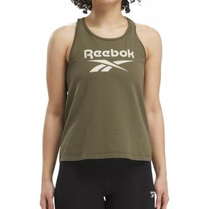 NEW Reebok army green racerback tank top